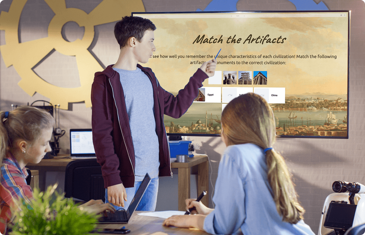 Image for the benefit of "Juegos, encuestas y cuestionarios que se integran fácilmente en su presentación"