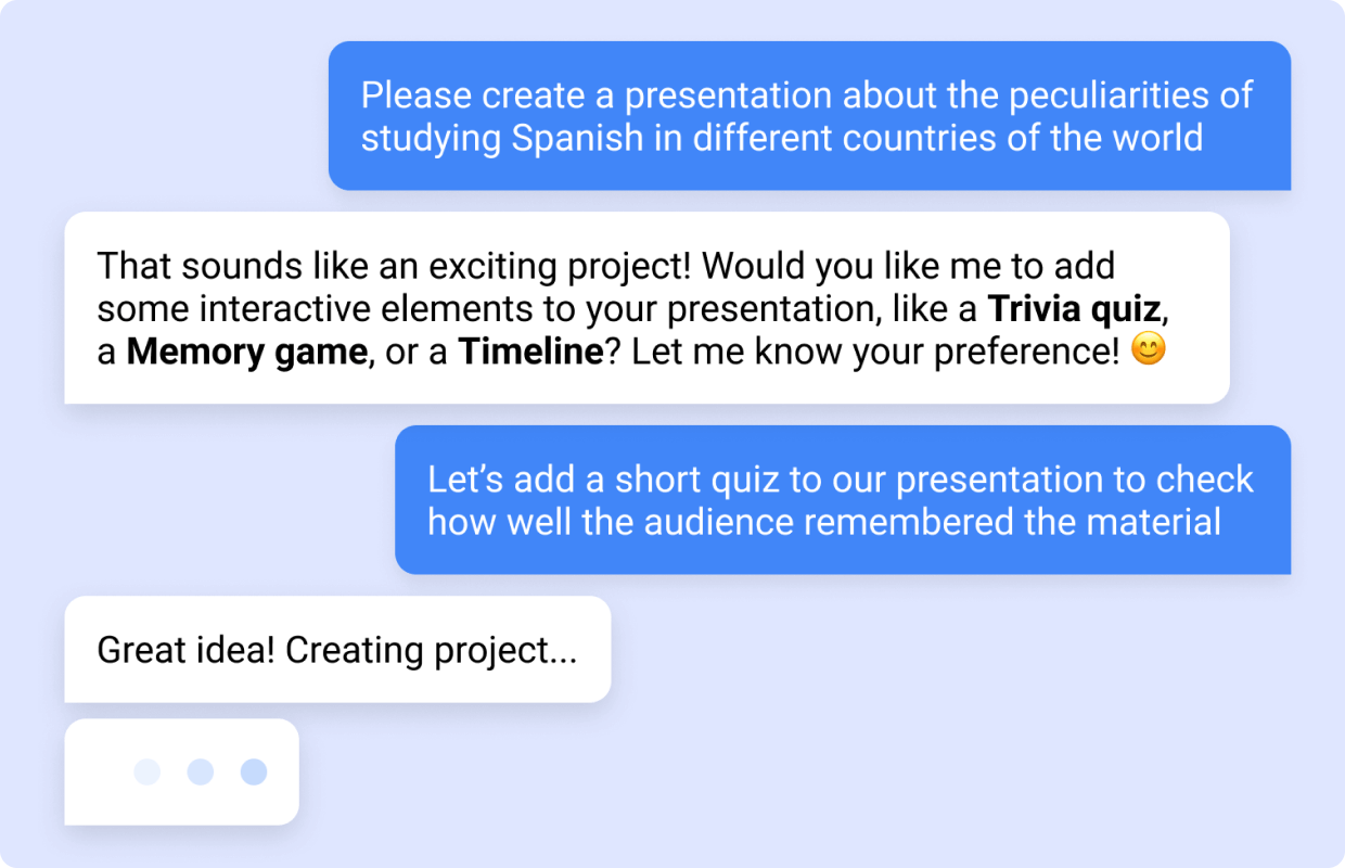 Image for the benefit of "Describa su idea: la IA la convierte en una presentación en segundos"